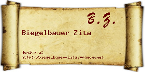 Biegelbauer Zita névjegykártya